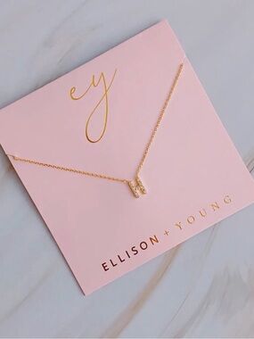 Ellison + Young Gold Initial 'H' Necklace